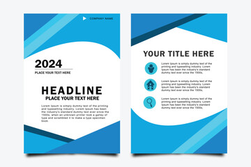 Modern blue abstract background for business cover design template