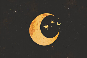 Naklejka premium ramadan Kareem, Ramadan crescent moon, Eid Mubarak Islamic festival social media banner and Eid Mubarak Post Template, islam