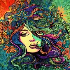 medicinal marijuana in a 1970s style