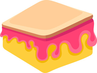 food illustration image, strawberry cream cake with delicious stick cheese