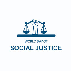 World Social Justice Day, Judge balance with Law book on world, view from above, concept with text World Day of Social Justice, February 20, selected focus, narrow depth of field, social justice