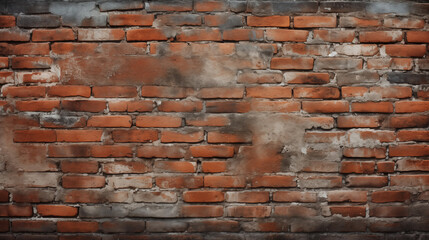Old brick color stone wall There are natural stains. Close up. - obrazy, fototapety, plakaty