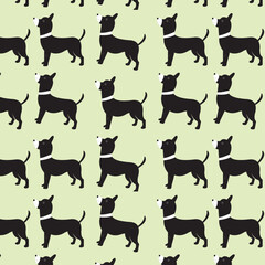 vector cute dog cartoon seamless background. Seamless pattern with funny cartoon dogs. 