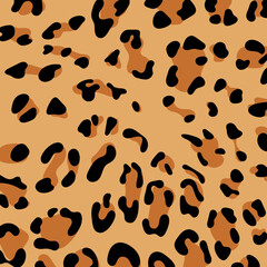 Vector leopard print pattern seamless background and printing or home decorate and more.