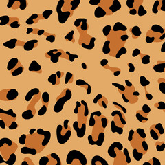 Vector leopard print pattern seamless background and printing or home decorate and more.