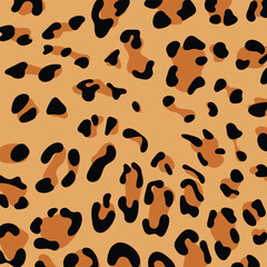Vector leopard print pattern seamless background and printing or home decorate and more.