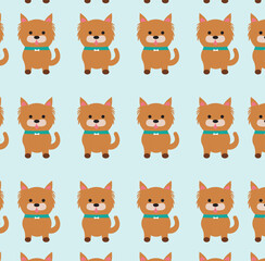 Fototapeta premium vector cute dog cartoon seamless background. Seamless pattern with funny cartoon dogs. 