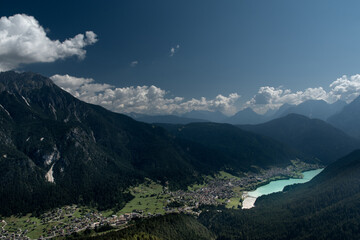 Veduta di Auronzo di Cadore dal Monte Agudo, Dolomiti