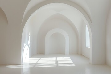 white archway from interior of a mosque