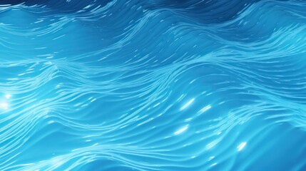 Sea Water blue caustics. Texture of the water surface