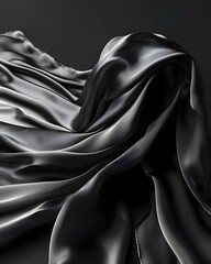 a black and white photo of a satin fabric