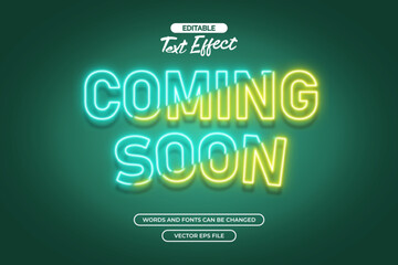 Coming soon neon effect