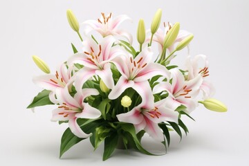 Plant pink lily gardening white beauty nature flower green blossom blooming summer