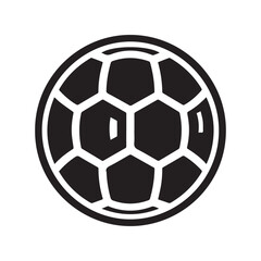 Soccer ball icon. football simple black style, Vector illustration.