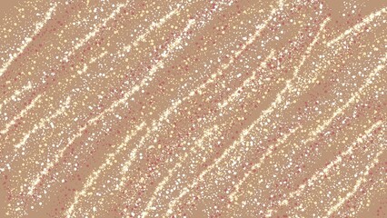 Seamless shimmering texture. Background in shiny gold color. Bright festive surface with sparkling splashes. Realistic illustration.