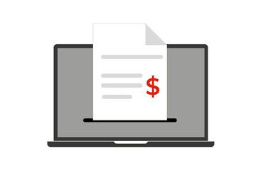 Electronic invoice and online shopping icon. Invoice vector icon. Payment vector icon. Invoice....