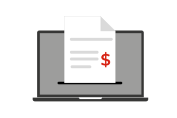 Electronic invoice and online shopping icon. Invoice vector icon. Payment vector icon. Invoice. Bank Transaction Receipt, Procurement Expense, Money Document File. websites, print media and interface