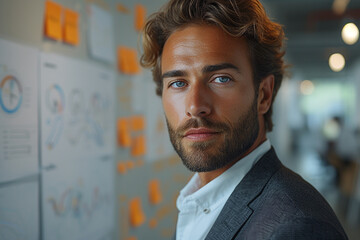 Portrait of a businessman in an office setting