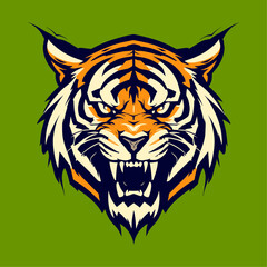 tiger head vector art for t-shirt