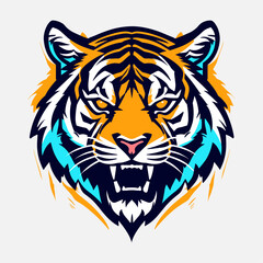 tiger head vector art for t-shirt