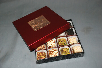 Various oriental sweets with pistachios and Arabic cashews