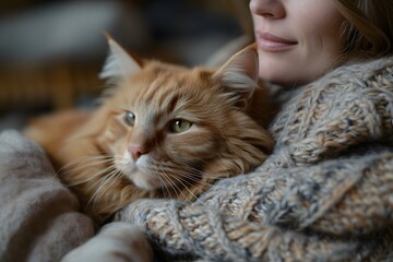Cat and owner, The Healing Power of Pet Therapy
