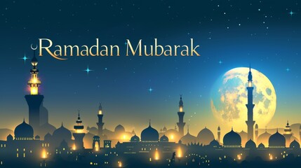 Ramadan Mubarak greeting card
