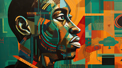 Creative portrait of a man