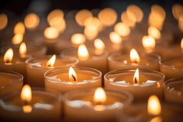 Candles: Close-up shots of candles flickering, creating a warm and calming ambiance.