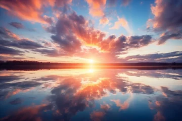 Foto auf Acrylglas Easter Sunday Sunrise: The Serenity and Spiritual Awakening of the Dawn on Sacred Day © The Origin 33