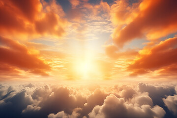Naklejka na ściany i meble Easter Sunday Sunrise: The Serenity and Spiritual Awakening of the Dawn on Sacred Day
