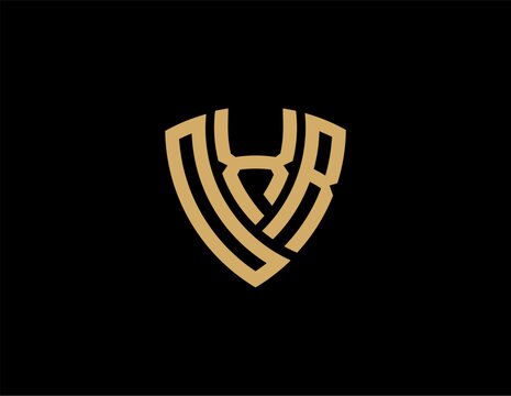 OXR creative letter shield logo design vector icon illustration