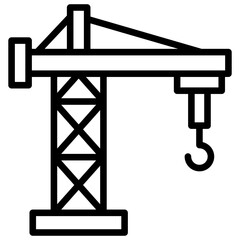 contruction icon black outline