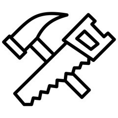 contruction icon black outline