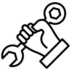 contruction icon black outline