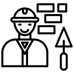 contruction icon black outline
