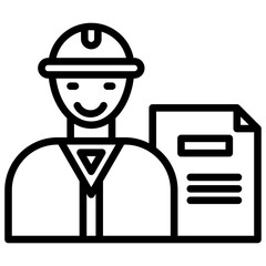 contruction icon black outline