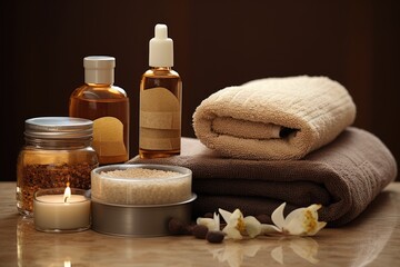 Spa Products: Close-ups of skincare and spa products.