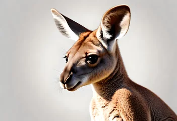 Poster portrait of a kangaroo on transparent background © Naila