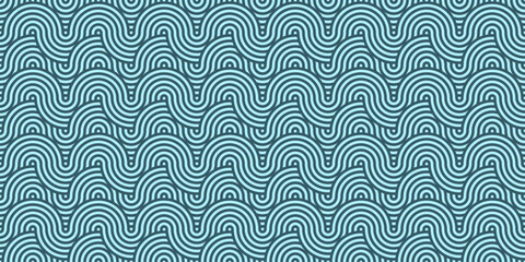 Vector seamless pattern circle ring oriental geometric wave style, ornament decoration traditional vintage.