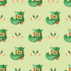 st patricks day seamless pattern