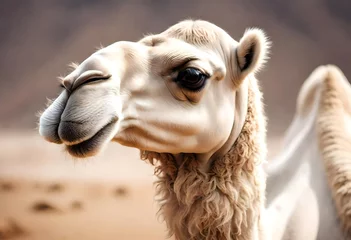 Foto op Plexiglas portrait of a camel on transparent background © Naila
