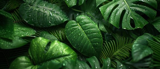 Fototapeta premium Tropical Jungle Leaves Stylize