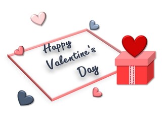 Valentine, happy valentines day, valentine card, gift box, 14 February
