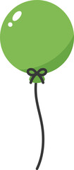 Colorful green balloon illustration. Baby and kids party decoration.