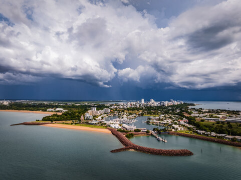 Storm over Darwin city