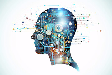 AI Innovation: Pioneering the Future. Generative AI - obrazy, fototapety, plakaty