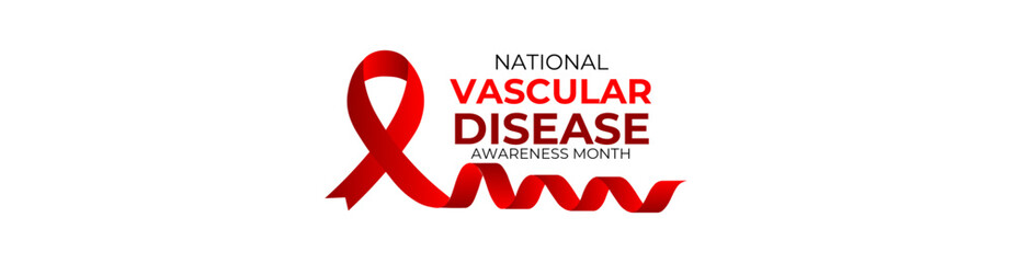 September is National Vascular Disease Awareness Month background template. Holiday concept. banner, cover, card, poster design template with text inscription and standard color. Vector illustration
