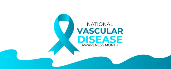 September is National Vascular Disease Awareness Month background template. Holiday concept. banner, cover, card, poster design template with text inscription and standard color. Vector illustration