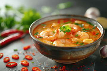 Tom Yum Kung, a famous Thai food.
